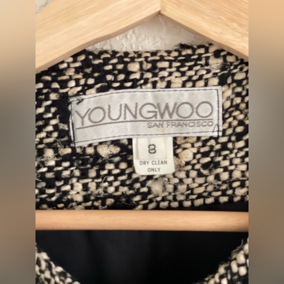 Vintage Young Woo San Francisco Tweed Marled Oversized Structured Coat - Picture 4 of 4